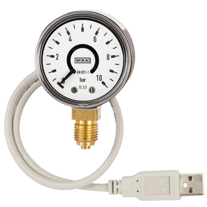 Манометр с трубкой Бурдона WIKA PGT10 USB