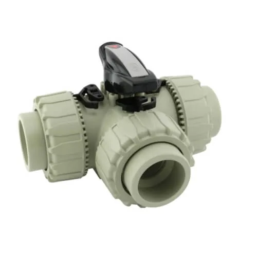 Кран FIP PP-H муфтовый L-порт EPDM 20