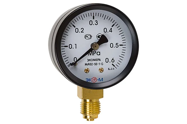 Манометр ЭКОМЕРА МД02-50 мм 0...0.6 МПа G1\4
