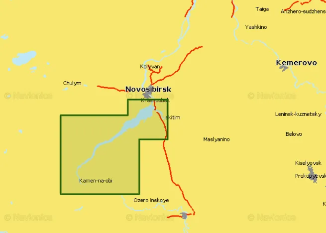Карта Navionics 5G763S Новосибирское водохранилище
